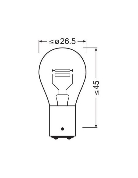 Комплект 2 Крушки P21/4W, 12V, Osram