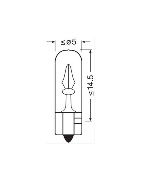 Set of 2 W1.2W Bulbs, 12V, 1.2W, Osram