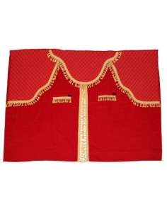 Set of 8 Truck Cabin Curtains, Universal, Velvet, Red Gold
