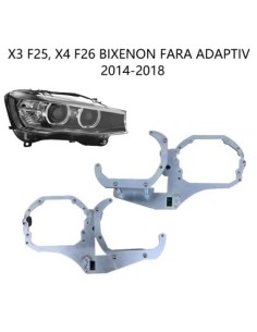 Set of 2 adapter frames for Hella G5 lenses for BMW X3...