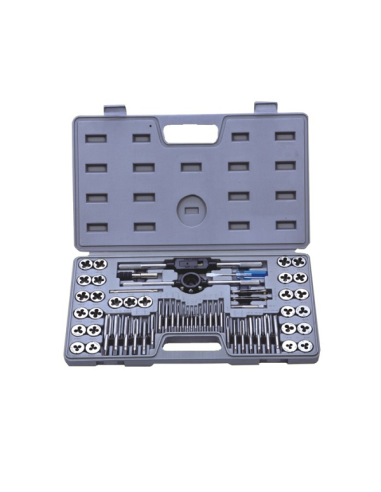 Tap and Die Set in MM and TPI with 60 Pieces