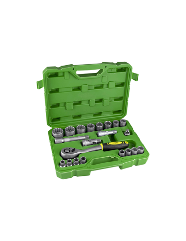 Socket Set With 21 Pieces 1/2 Inch Spline