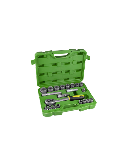 Socket Set With 21 Pieces 1/2 Inch Spline