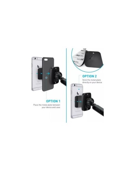 Magnetic car phone holder with dashboard/windshield suction mount, Mega Drive