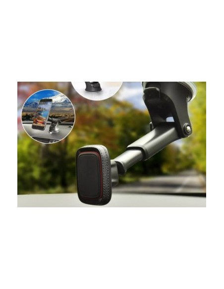 Magnetic car phone holder with dashboard/windshield suction mount, Mega Drive