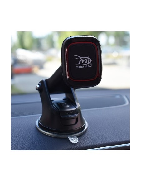Magnetic car phone holder with dashboard/windshield suction mount, Mega Drive