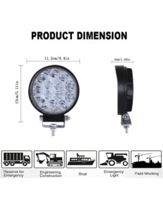 LED Προβολέας Αυτοκινήτου Offroad 42W/12V-24V, 3080... 2