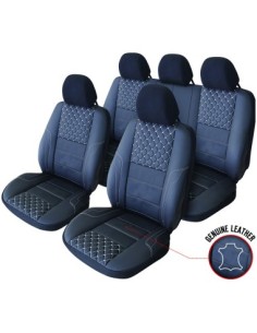 Exclusive Leather Queen Black Chair Cover Set Umb-W,...