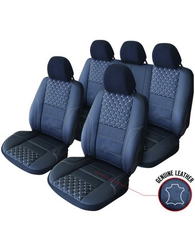Exclusive Leather Queen Black Chair Cover Set...