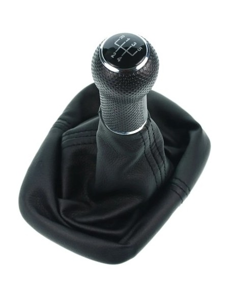 Gear knob with leather cover for VW Golf IV, Seat Leon, Toledo, 5 speed