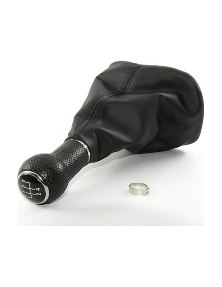 Gear knob with leather cover for VW Golf IV, Seat Leon, Toledo, 5 speed