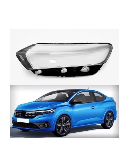 Left Headlight Glass for Dacia Logan 3, Sandero 3 (2020 - present)