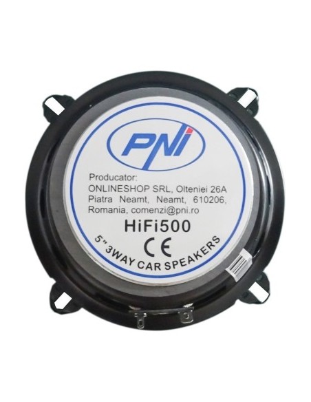 PNI HIFI500 Coaxial Car Speakers, 100W, 12.7 CM, 3-way, set of 2