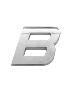 3D Car Ornament Letter B 26 MM Chrome