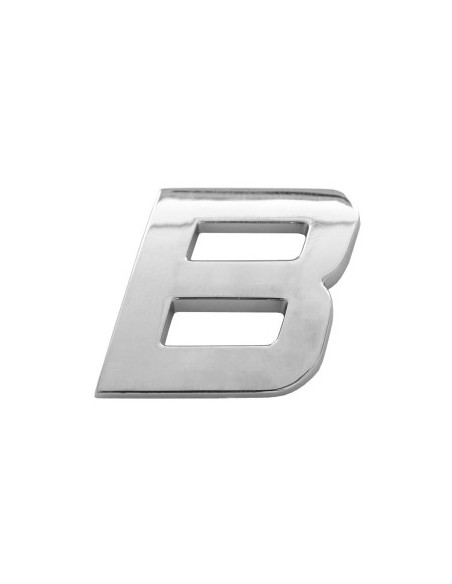 3D Car Ornament Letter B 26 MM Chrome