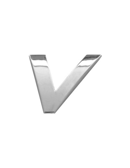 3D Car Ornament Letter V 26 MM Chrome