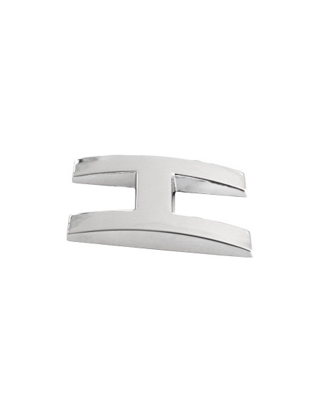 3D Car Ornament Letter H 26 MM Chrome