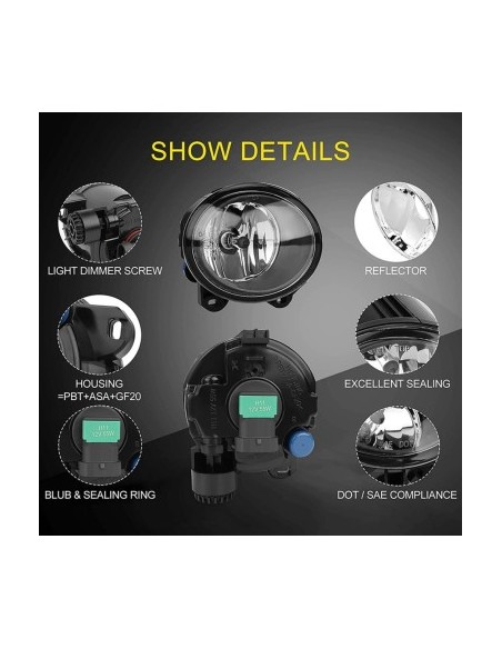 Left Fog Light Sport Bumper for BMW E90, F10, F22, F23, F07, E92, E93
