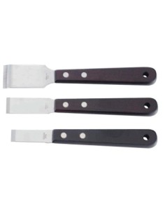 Steel scraper set with wooden handle 3 pcs