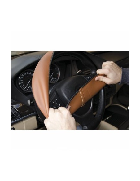 Comfort Grip Steering Wheel Cover brown size L 39-40 cm