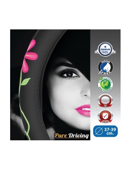 Steering Wheel Cover with Flowers “Flower Power” 37-39cm