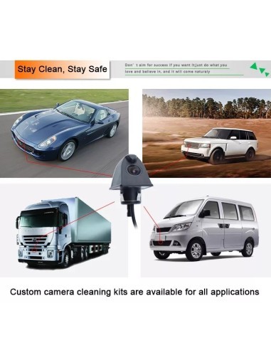 Car rear/front camera with camera washing system