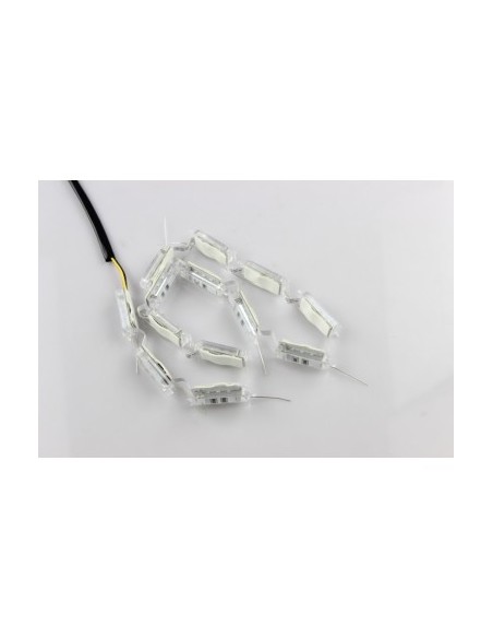 Flexible daytime running lights with progressive, dynamic signaling (Audi type) with 16 Matrix flow effect modules - L8