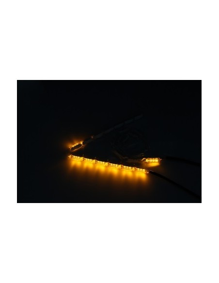 Flexible daytime running lights with progressive, dynamic signaling (Audi type) with 16 Matrix flow effect modules - L8