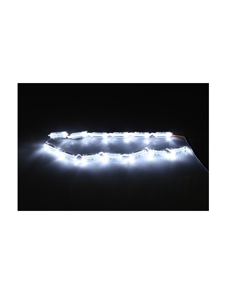 Flexible daytime running lights with progressive, dynamic signaling (Audi type) with 16 Matrix flow effect modules - L8