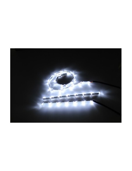 Flexible daytime running lights with progressive dynamic signaling (Audi type) with 16 Matrix flow effect modules