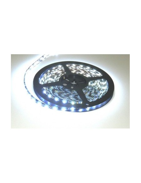 White LED strip 60 LEDs/meter, 12V, waterproof, on a 5-meter roll