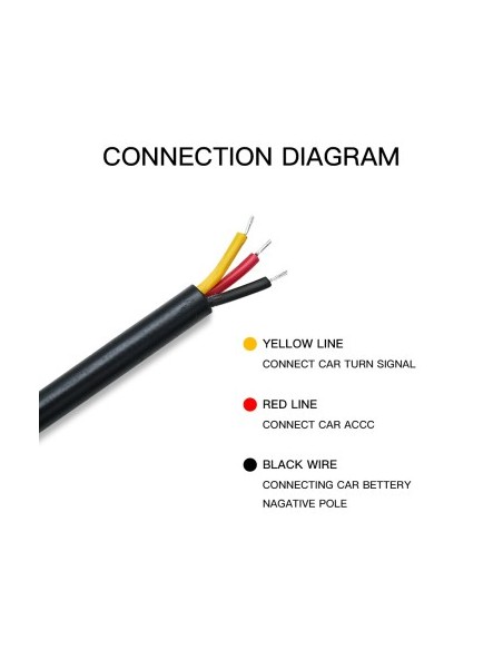 Set of 2 dynamic LED indicators, length 45 cm