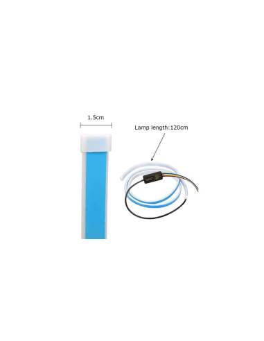 120 cm-es LED csík, Többfunkciós, Piros/Kék,...