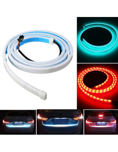 120 cm-es LED csík, Többfunkciós, Piros/Kék,...