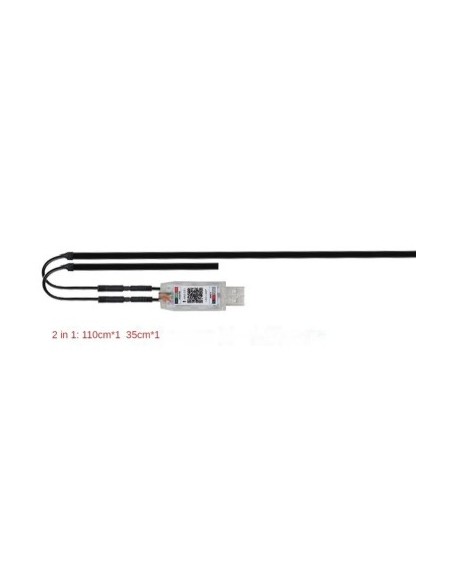 Set of two Symphony acrylic ambient strips with LED 110CM+35CM USB power