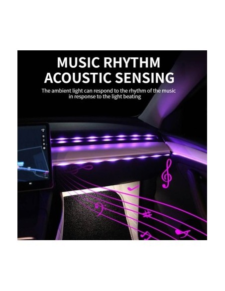 Set of two Symphony acrylic ambient strips with LED 110CM+35CM USB power