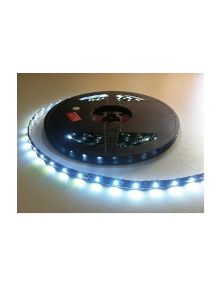 White LED strip 60 LEDs/meter, 24V, waterproof, on a 5-meter roll