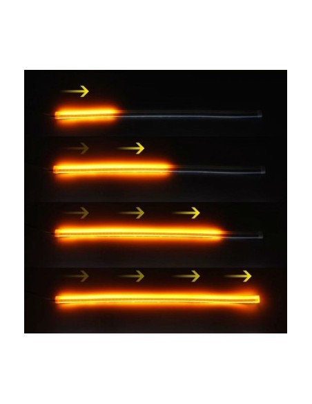 Daytime running lights with dynamic/sequential signaling type Flexible Neon Tube 45 cm