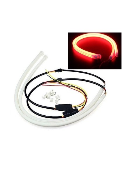 Red Rear Lights with Neon Signal Flexible 60 cm DRL-60AG-RED