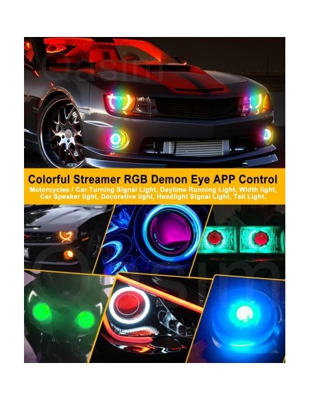 Set of 2 RGB Multicolor LED Devil Eyes with mobile app