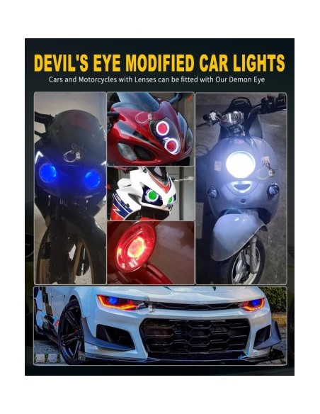 Set of 2 RGB Multicolor LED Devil Eyes with mobile app