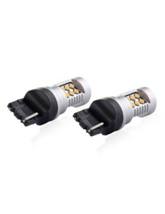2 db Auto LED Izzó Narancssárga T20 W21W Canbus 24SMD... 2