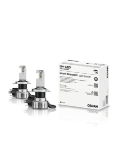 Set of 2 Osram Smart LED H4 Bulbs, +330%, 23/27W, Box,...