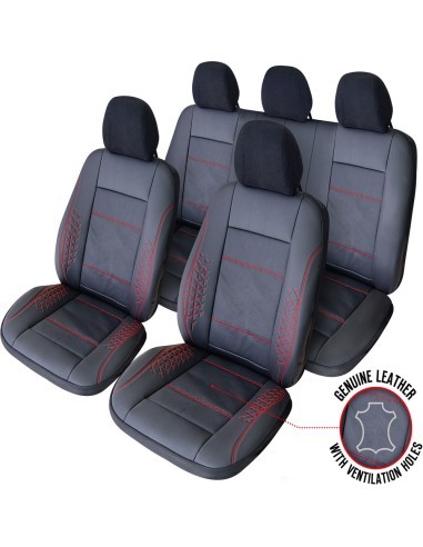 Set Huse Scaun Exclusive Leather Atlas Negru...