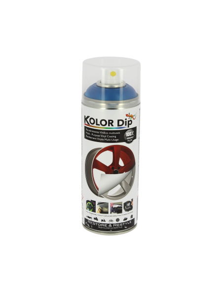 Metallic Blue Rubberized Spray Paint Kolor Dip 400ml