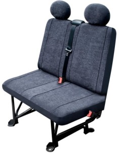 Double Seat Cover from Fabric for Vans Carpassion M Grey