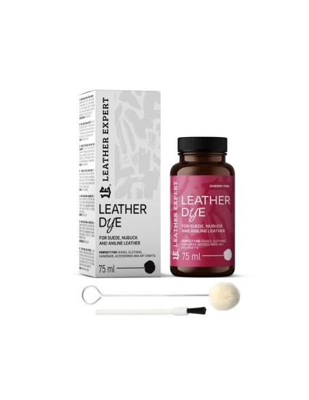Vopsea Piele Intoarsa Roz Cires Leather Expert, Dye for suede, nubuck, aniline 75ml