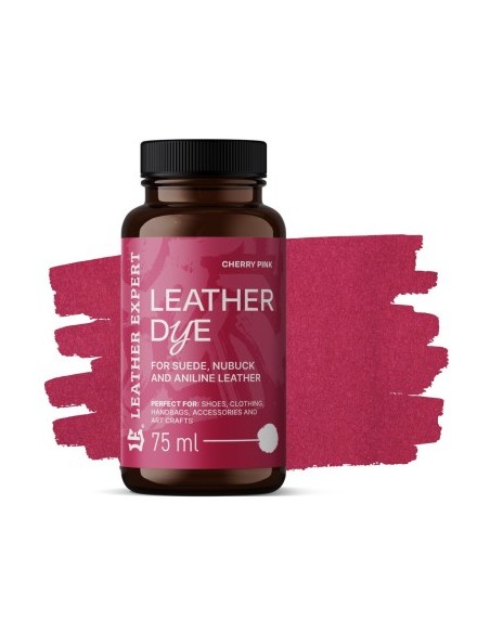 Vopsea Piele Intoarsa Roz Cires Leather Expert, Dye for suede, nubuck, aniline 75ml