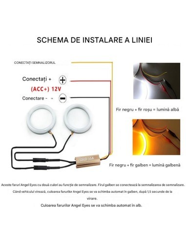 Kit Angel Eyes LED COTTON with signaling for...