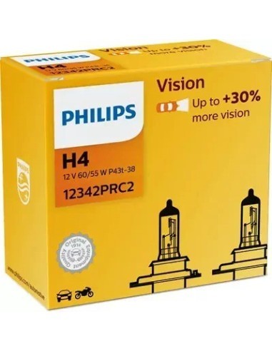 Set 2 Headlight Bulbs H4 P43t 60/55w 12v Vision...